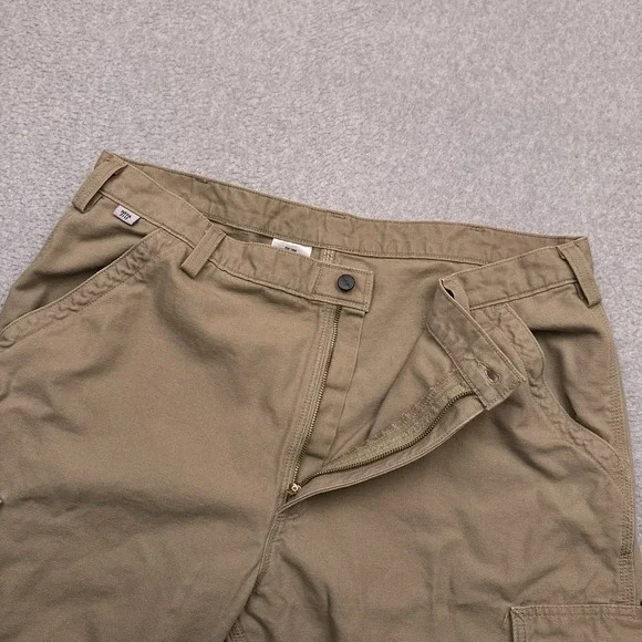 Carhartt FR‎ Cargo Pants Men's 41x30* Khaki ATPV 12 CAT 2 FRB240 GKH Workwear - Picture 2 of 9